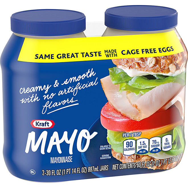 Kraft Real Mayo Creamy and Smooth Mayo (30 oz., 2 pk.)