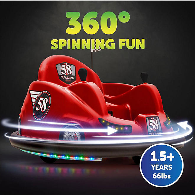 Flybar 6-Volt Battery Powered Electric Bumper Cars, 2 Pack (Assorted Colors)