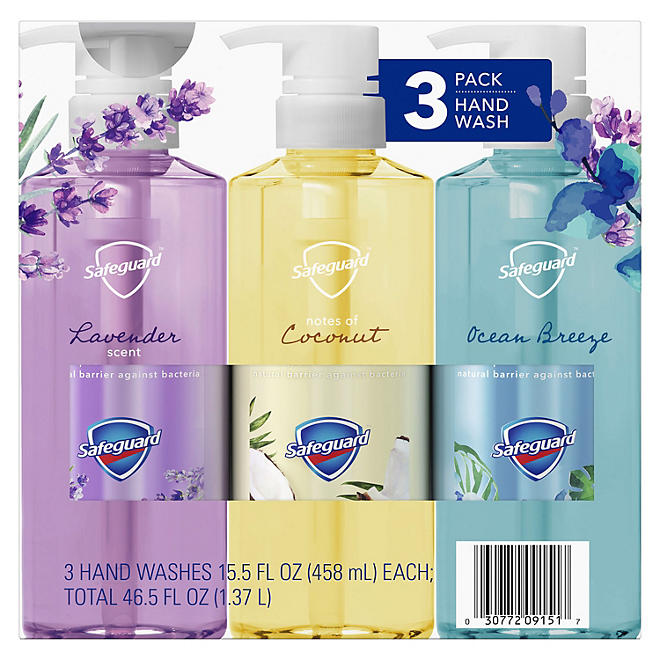 Safeguard Ultimate Care Hand Wash, Variety Pack (15.5 fl. oz., 3 pk.)