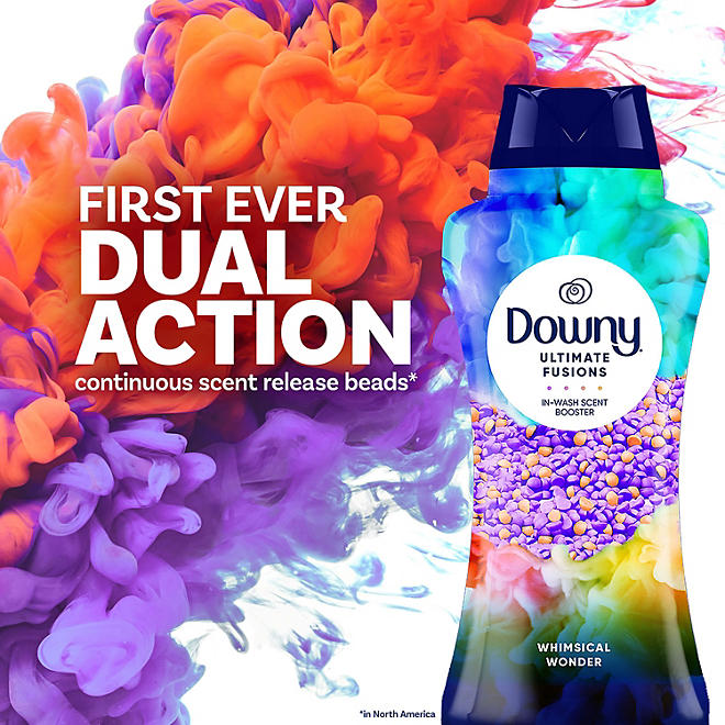 Downy Ultimate Fusions In-Wash Scent Booster Beads + Dual Action Scent Release, Whimsical Wonder 24 oz.