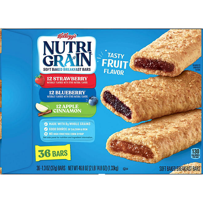 Kellogg's Nutri-Grain Bars Variety Pack (1.3 oz., 36 pk.)