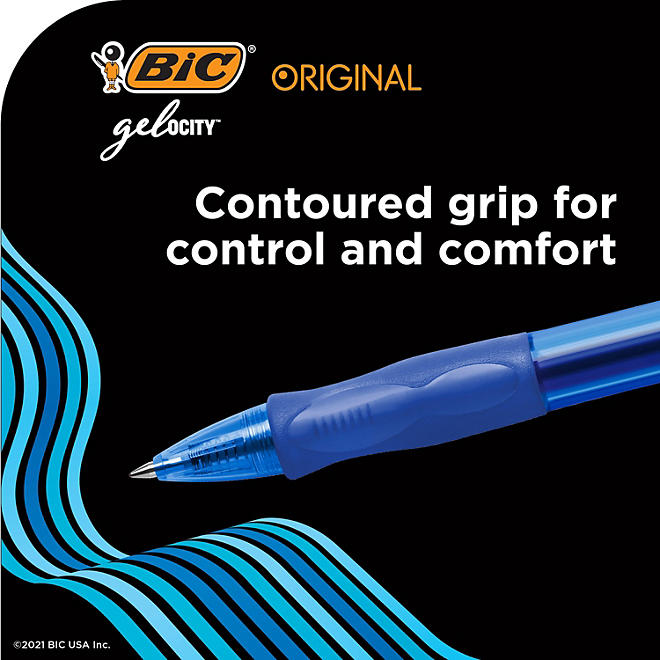 BIC Gel-ocity Retractable Gel Pen, Medium Point (0.7mm), Various, 18 Ct
