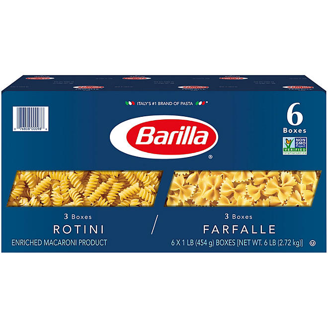 Barilla Pasta Rotini & Farfalle Variety Pack (16 oz., 6 pk.)