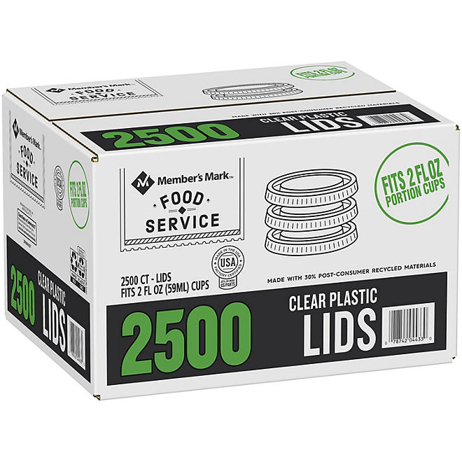 Member's Mark Clear Plastic Portion Lids (2 oz., 2,500 ct.)
