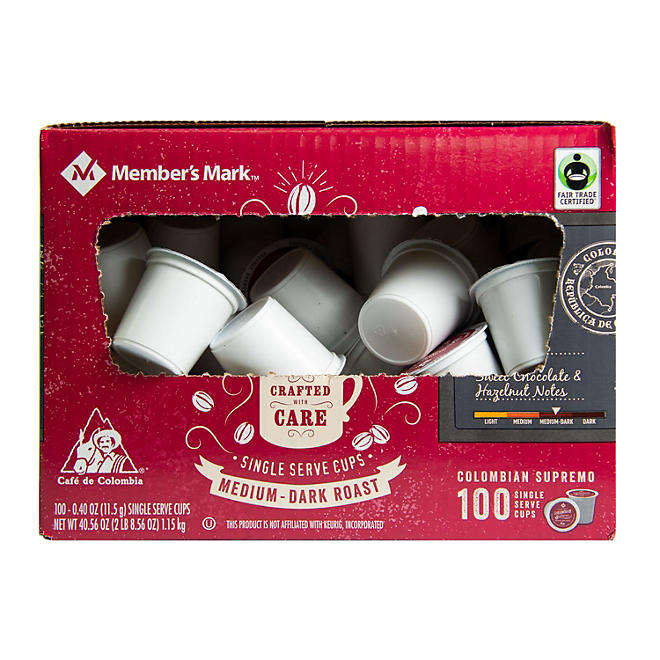 Member's Mark Single-Serve Cups, Colombian Supremo (100 ct.)