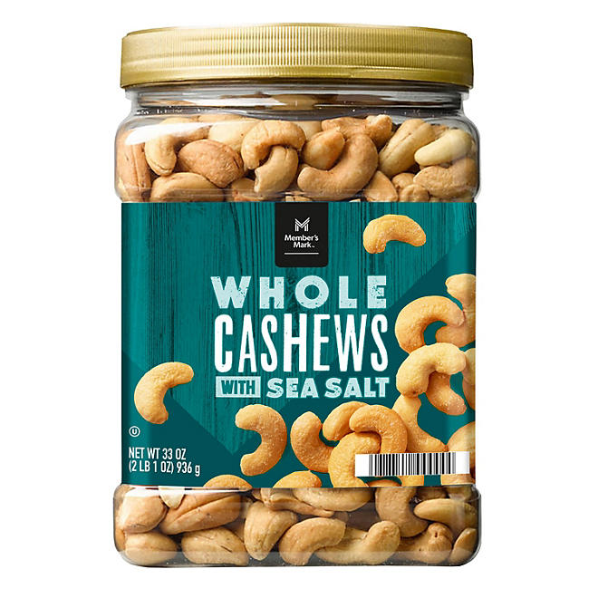 Roasted Whole Cashews with Sea Salt ( 33 oz.)
