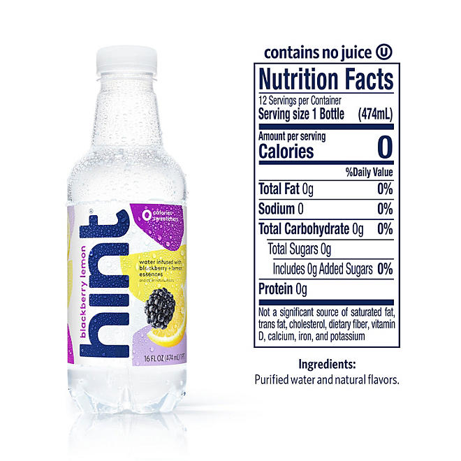 Hint Flavored Water Summer Variety Pack (16 fl. oz., 12 pk.)