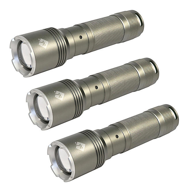 3 pack rechargeable flashlight 3-Pack 600 Lumen LED Flashlight Set – My Kosher Cart