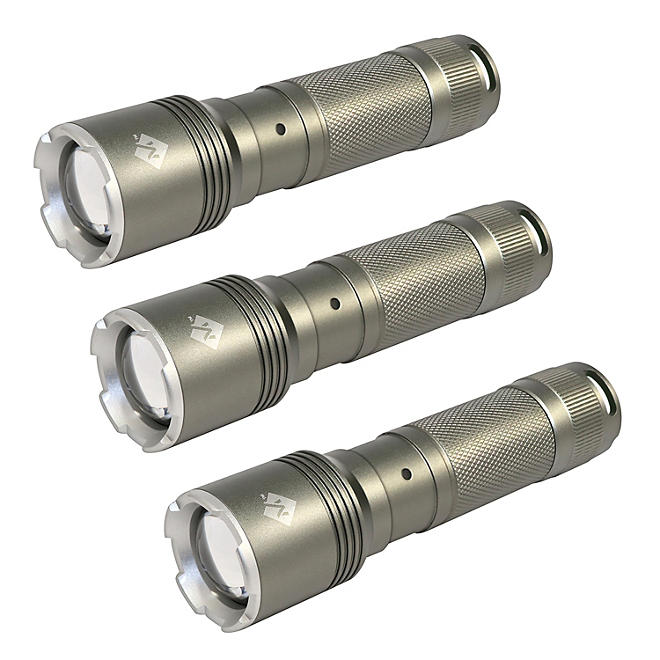 3-Pack 600 Lumen LED Flashlight Set