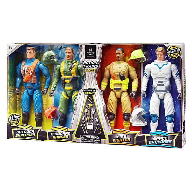 Member's Mark Elite Adventure Corps 4-Action Figure Pack