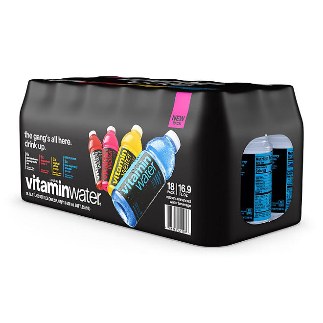 Glaceau Vitaminwater Variety Pack Nutrient Enhanced Water 16.9 fl. oz., 18 pk.