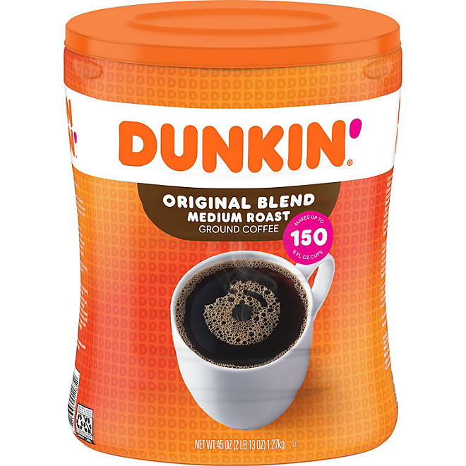 Dunkin' Donuts Original Blend Ground Coffee, Medium Roast (45 oz