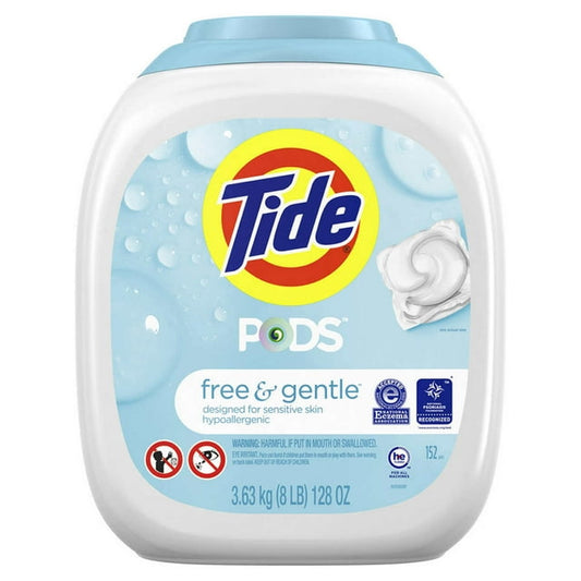 Tide Pods HE Laundry Detergent Pods, Free & Gentle, 152 Count