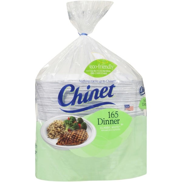 Chinet Paper Dinner Plates, 10-3/8 - 165 count