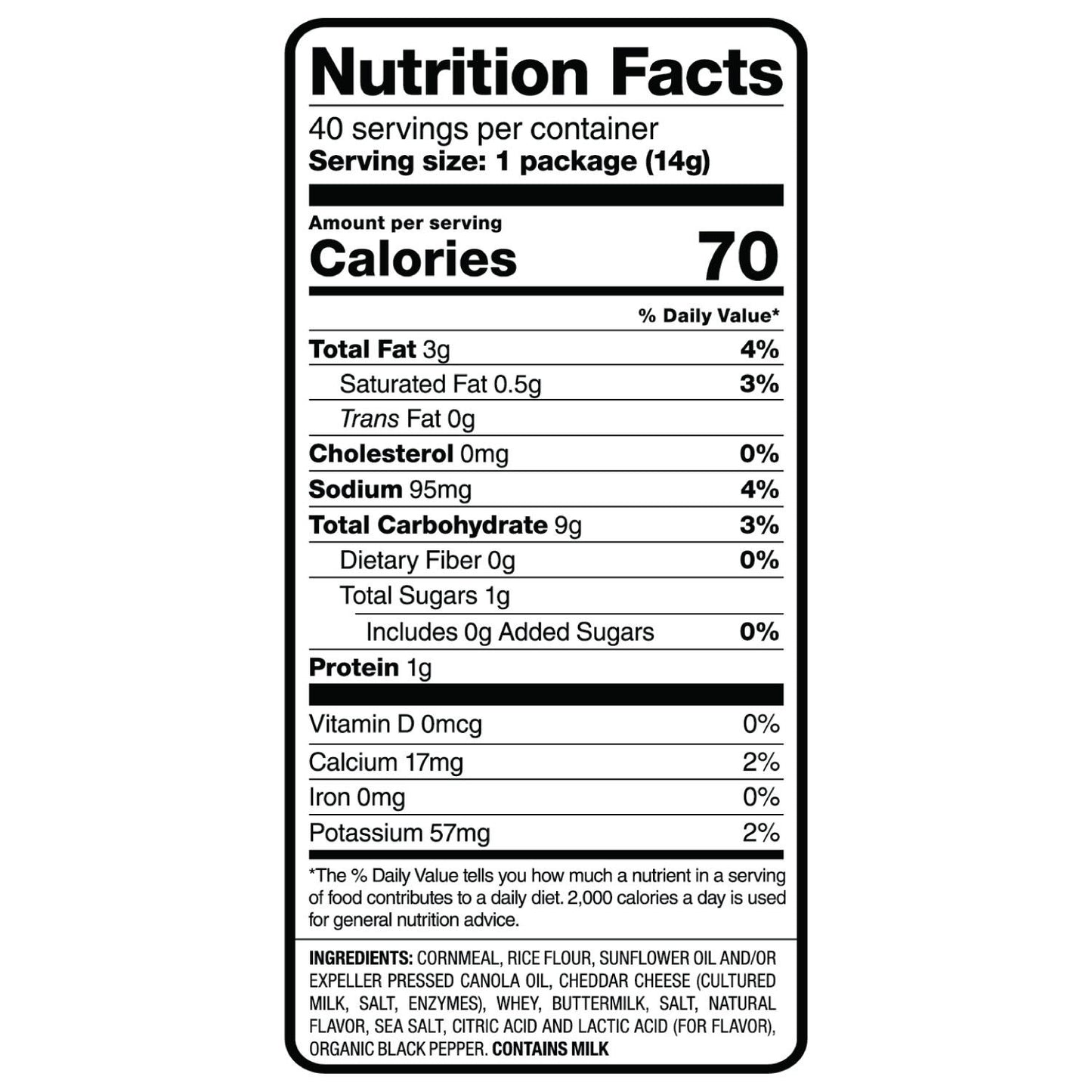 Pirate's Booty Aged White Cheddar Puffs (0.5oz / 40pk)