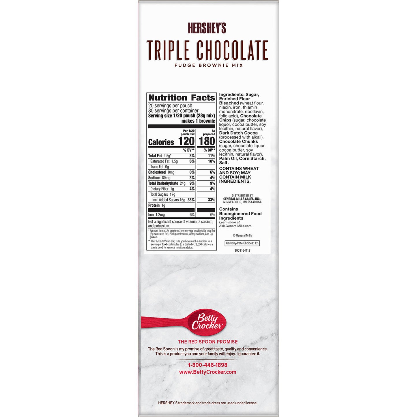 Betty Crocker Hershey’s Fudge Brownie Mix, Triple Chocolate (20 oz., 4 pk.)
