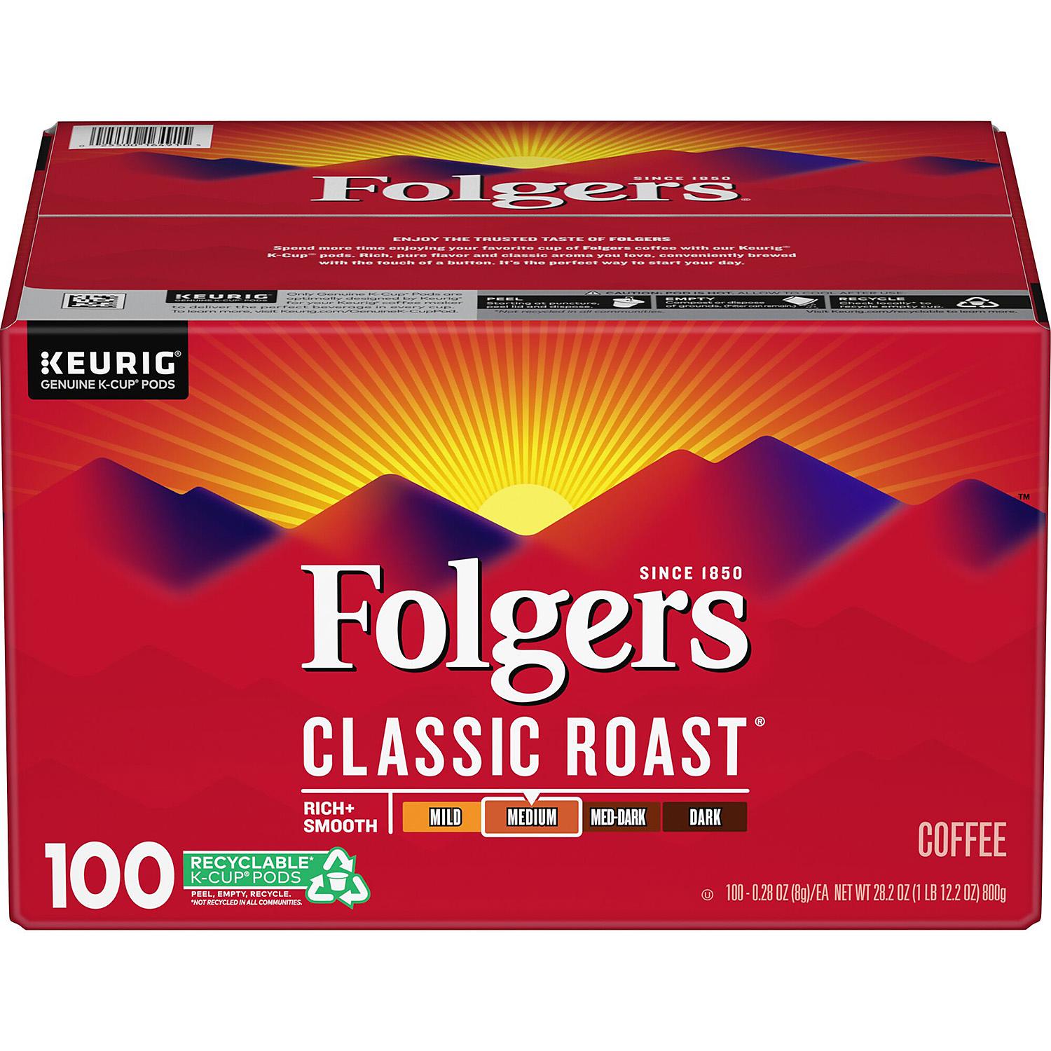 Folgers Classic Roast Coffee K-Cups (100 – My Kosher Cart