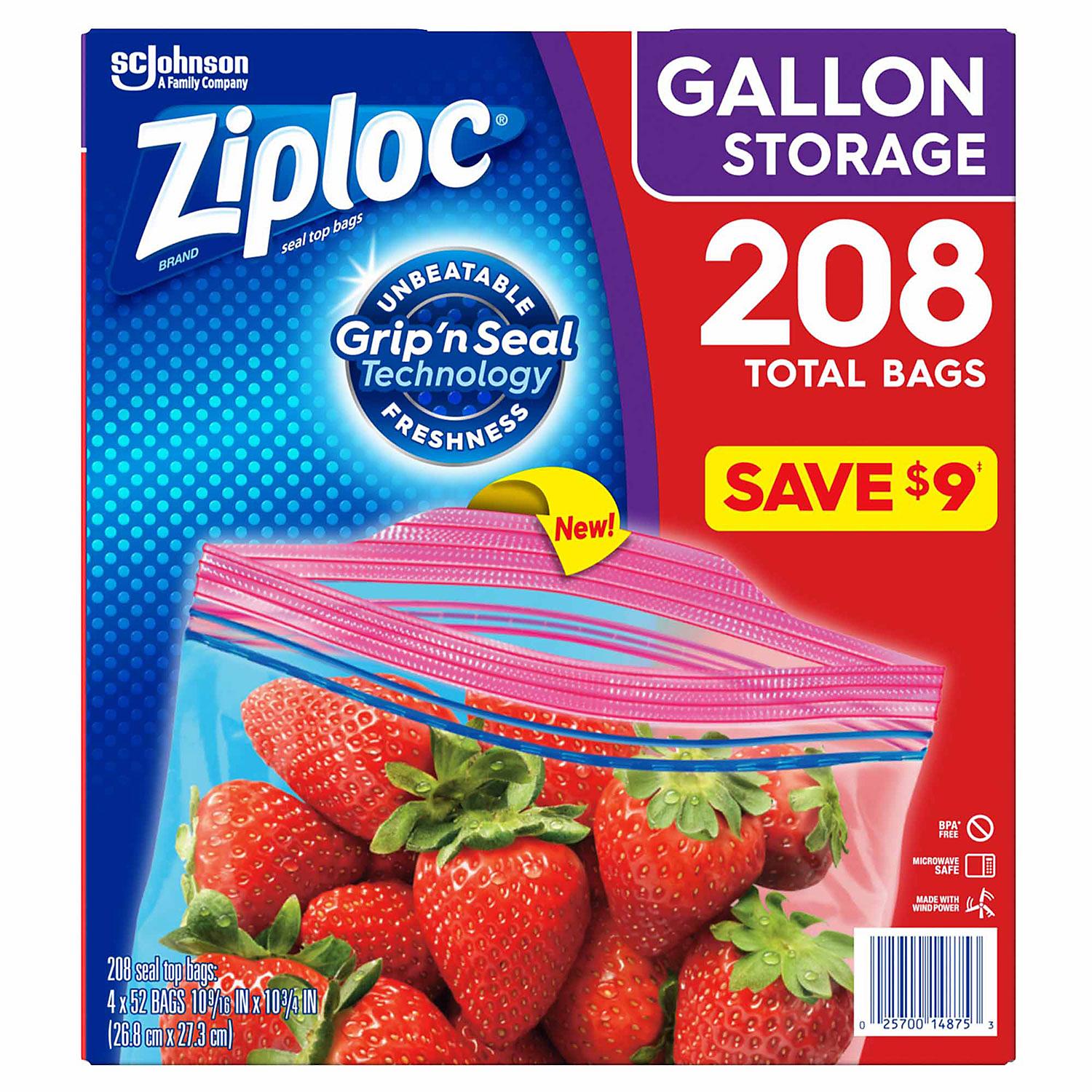 Ziploc Easy Open Tabs Storage Gallon Bags (208ct.) – My Kosher Cart