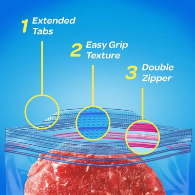 Ziploc Easy Open Tabs Freezer Gallon Bags (152 ct)