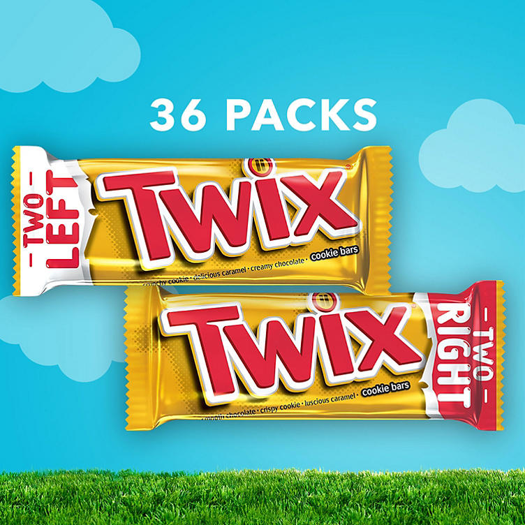 Twix Caramel Cookie Chocolate Candy Bars Bulk Pack (1.79 oz., 36 ct.)