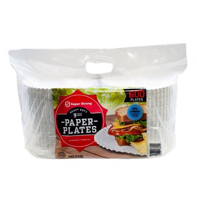 Great Value Everyday Strong, Soak Proof, Microwave Safe, Disposable Paper  Plates, 9, Patterned, 300 Count