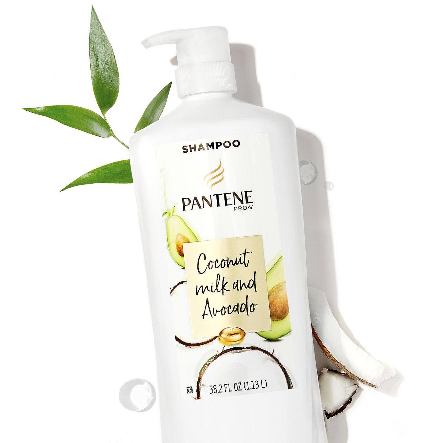 Pantene Pro-V Paraben Free, Dye Free, Mineral Oil Free Coconut Milk and Avocado Moisturizing Shampoo for Dry Hair (38.2 fl., oz.)