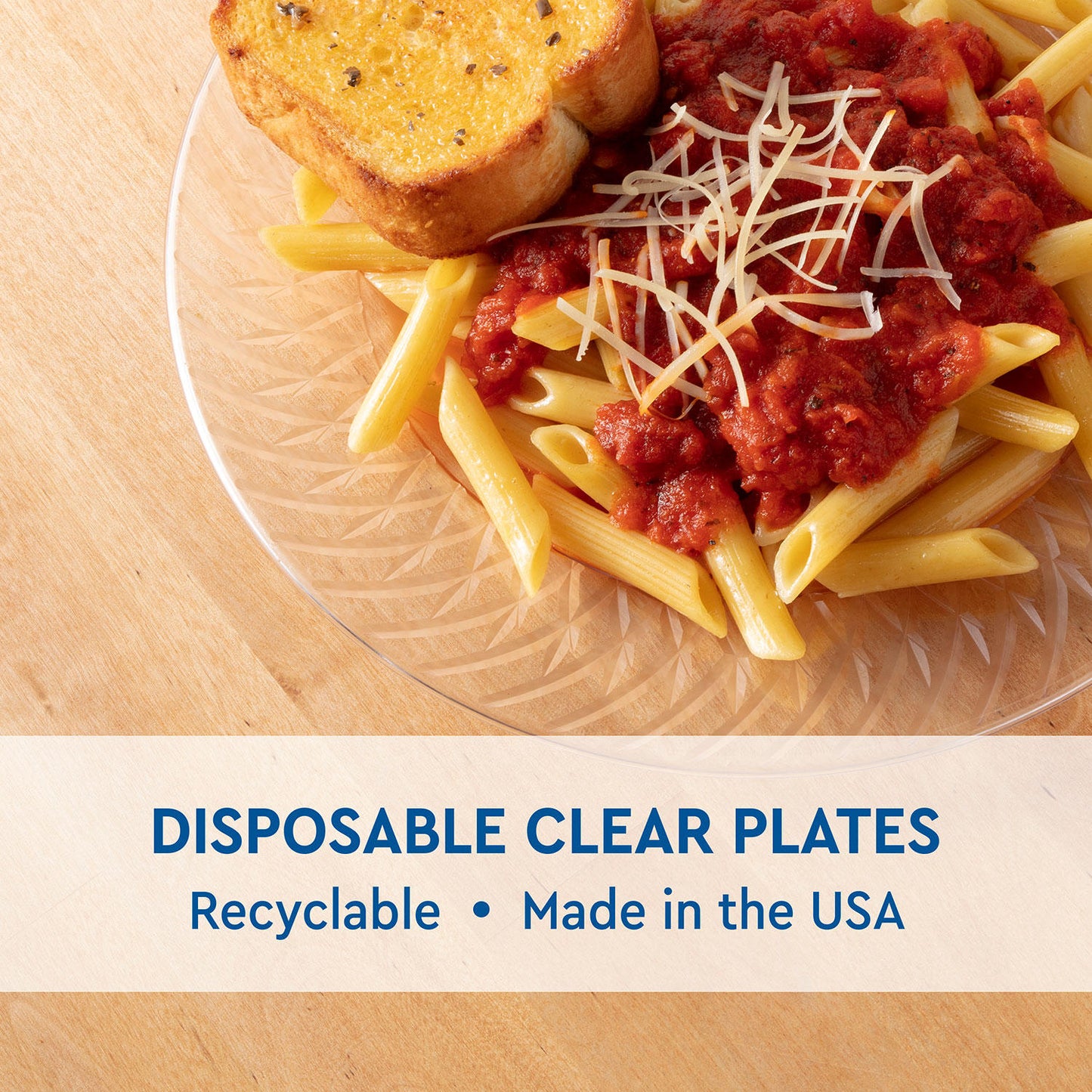 Member's Mark Clear Plastic Plates, 9" (45 ct.)
