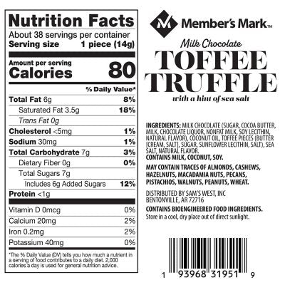 Milk Chocolate Toffee Truffle with Sea Salt (19 oz.)