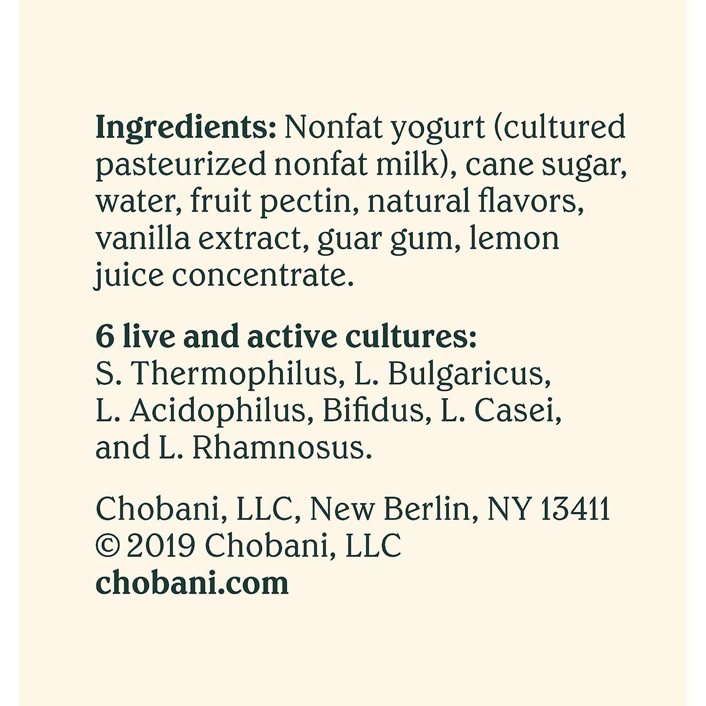 Chobani Vanilla Nonfat Greek Yogurt (40 oz.)
