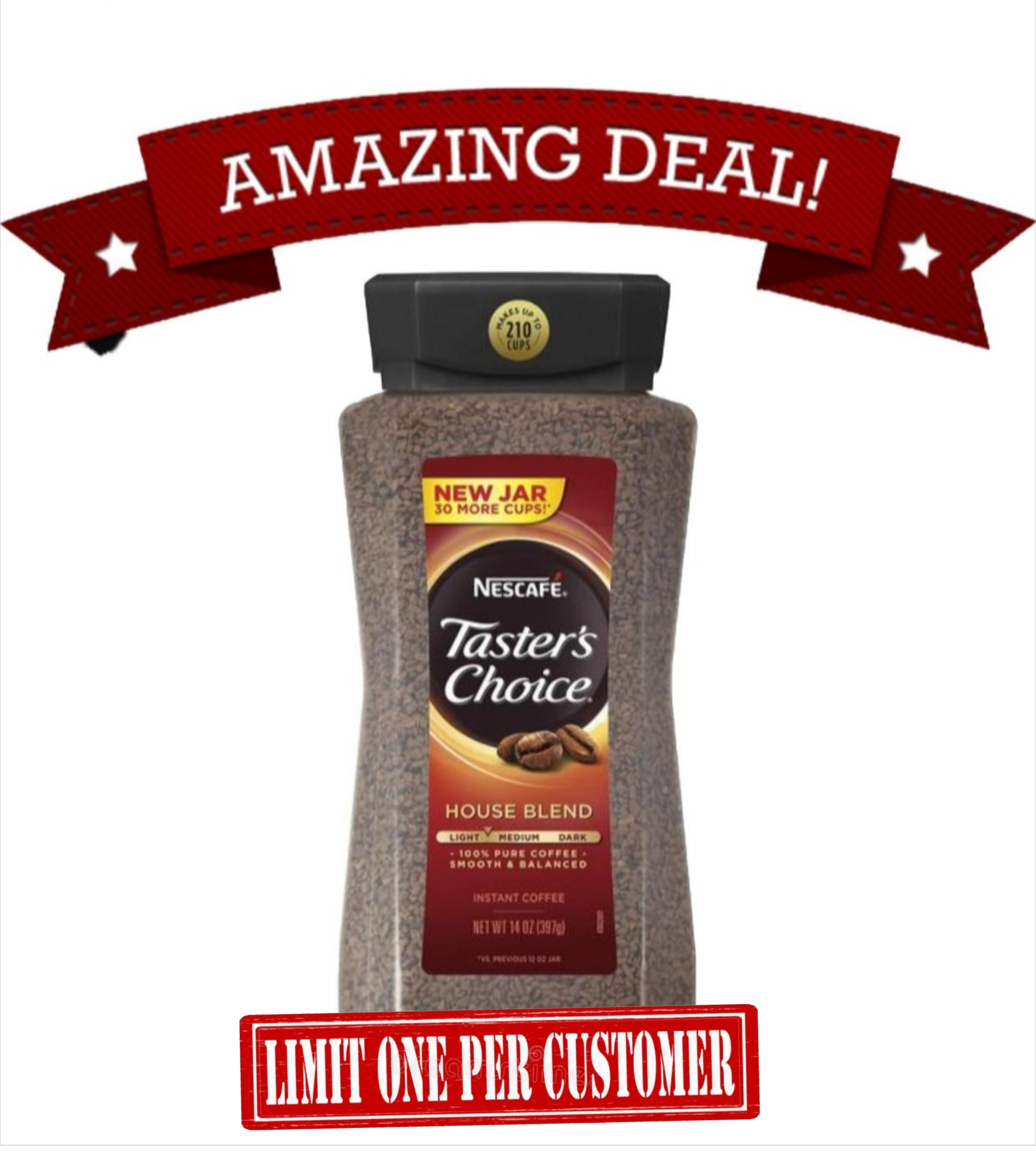 NESCAFE Taster's Choice Instant Coffee, House Blend (14 oz NESCAFE Taster's Choice Instant Coffee, House Blend (14 oz