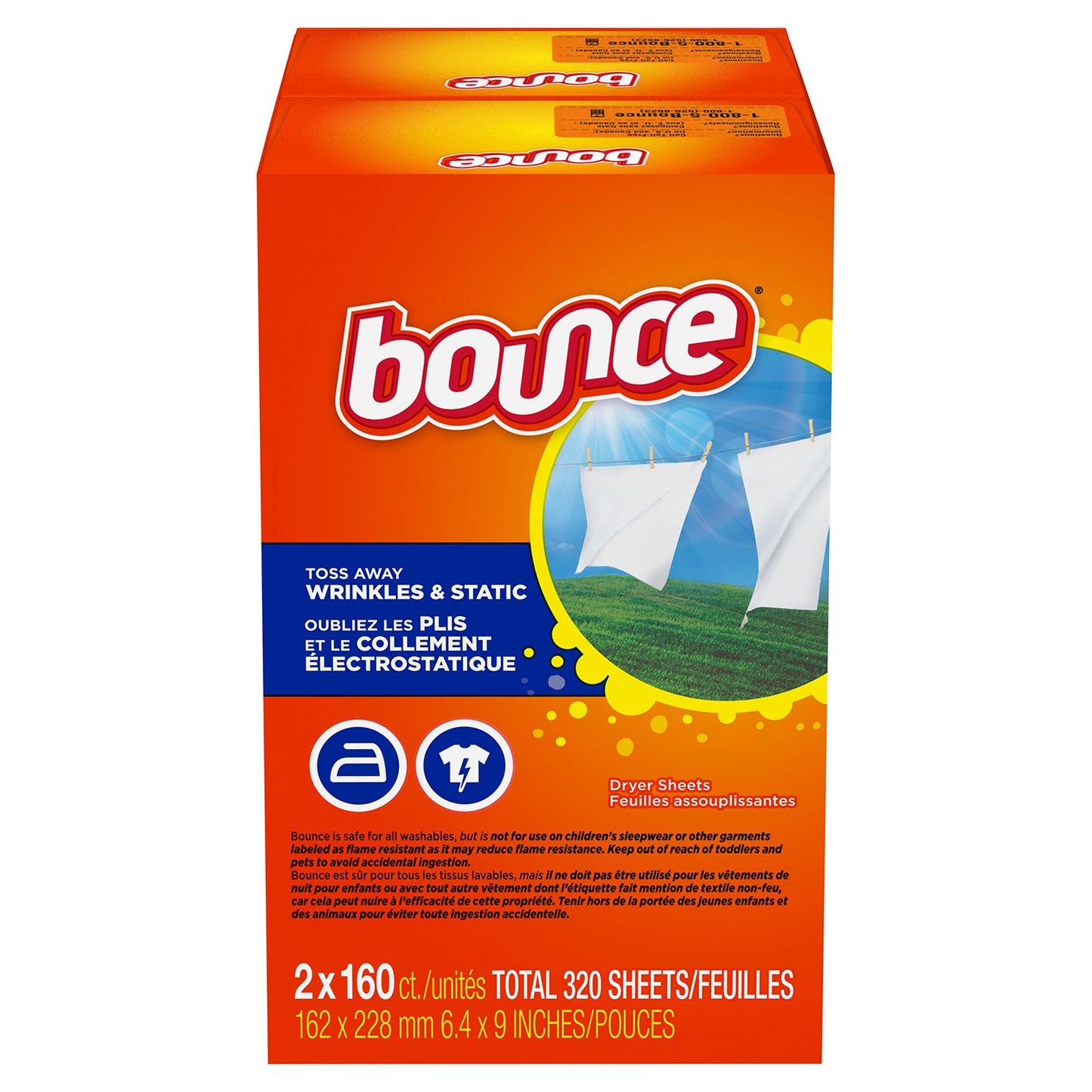 Bounce Fabric Softener Dryer Sheet Outdoor Fresh (2 x 160 ct.)