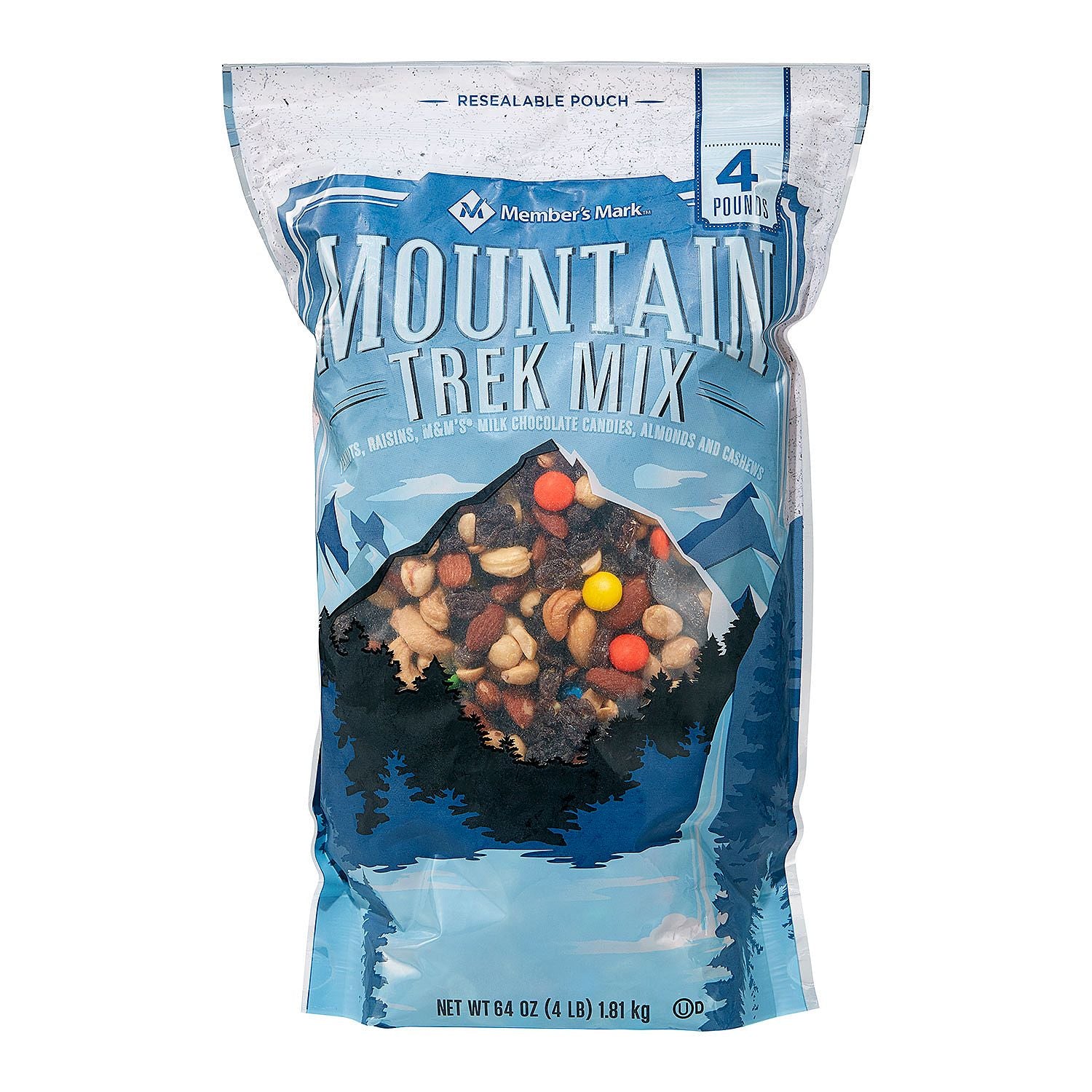 Kirkland Trail Mix with Nuts, M&M's & Raisins, 1.81/4 lbs