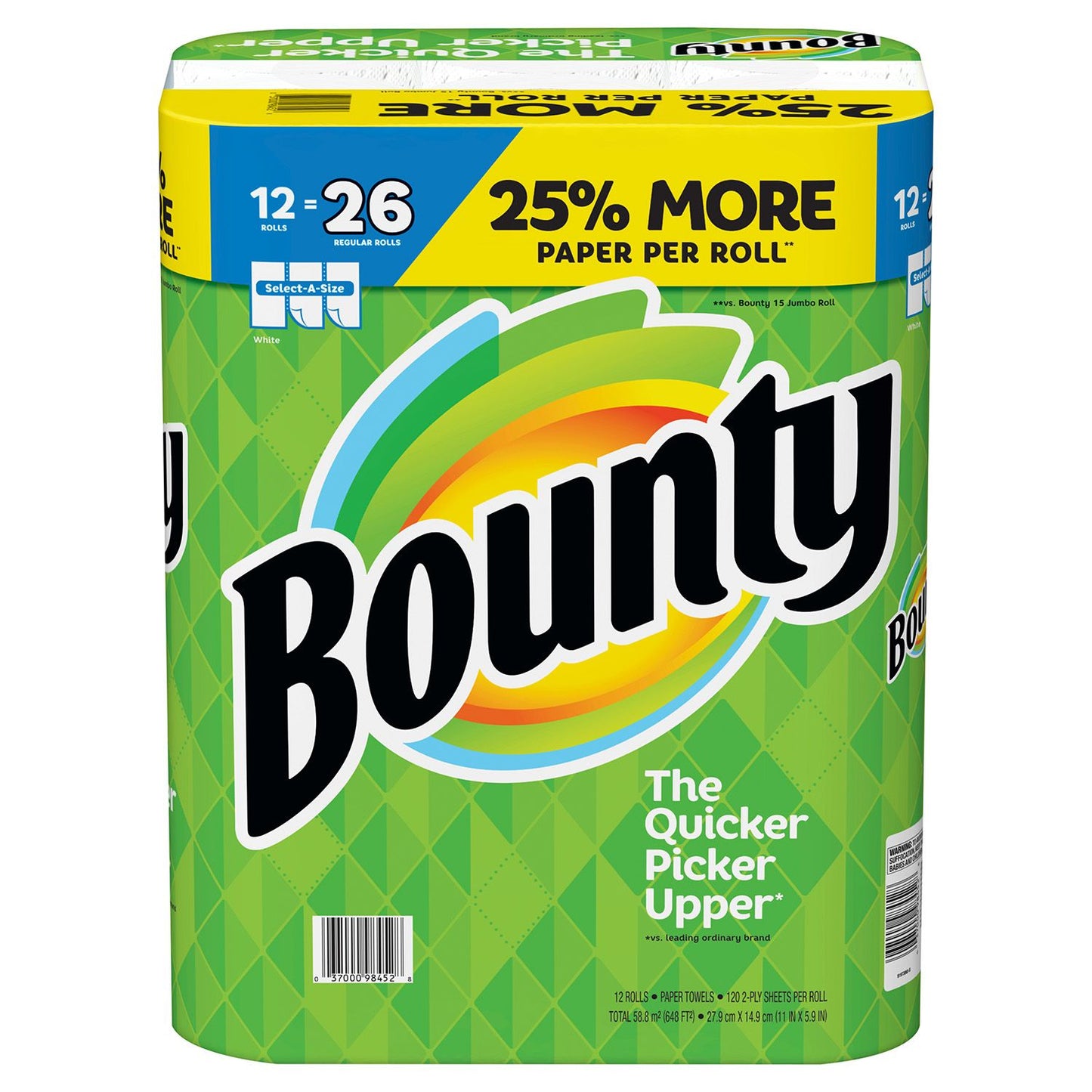 Bounty Select-A-Size Paper Towels, White (12 rolls)