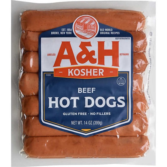 Abeles & Heymann Beef Hot Dogs, 4 PK 56 oz, (3.5 LBS.)