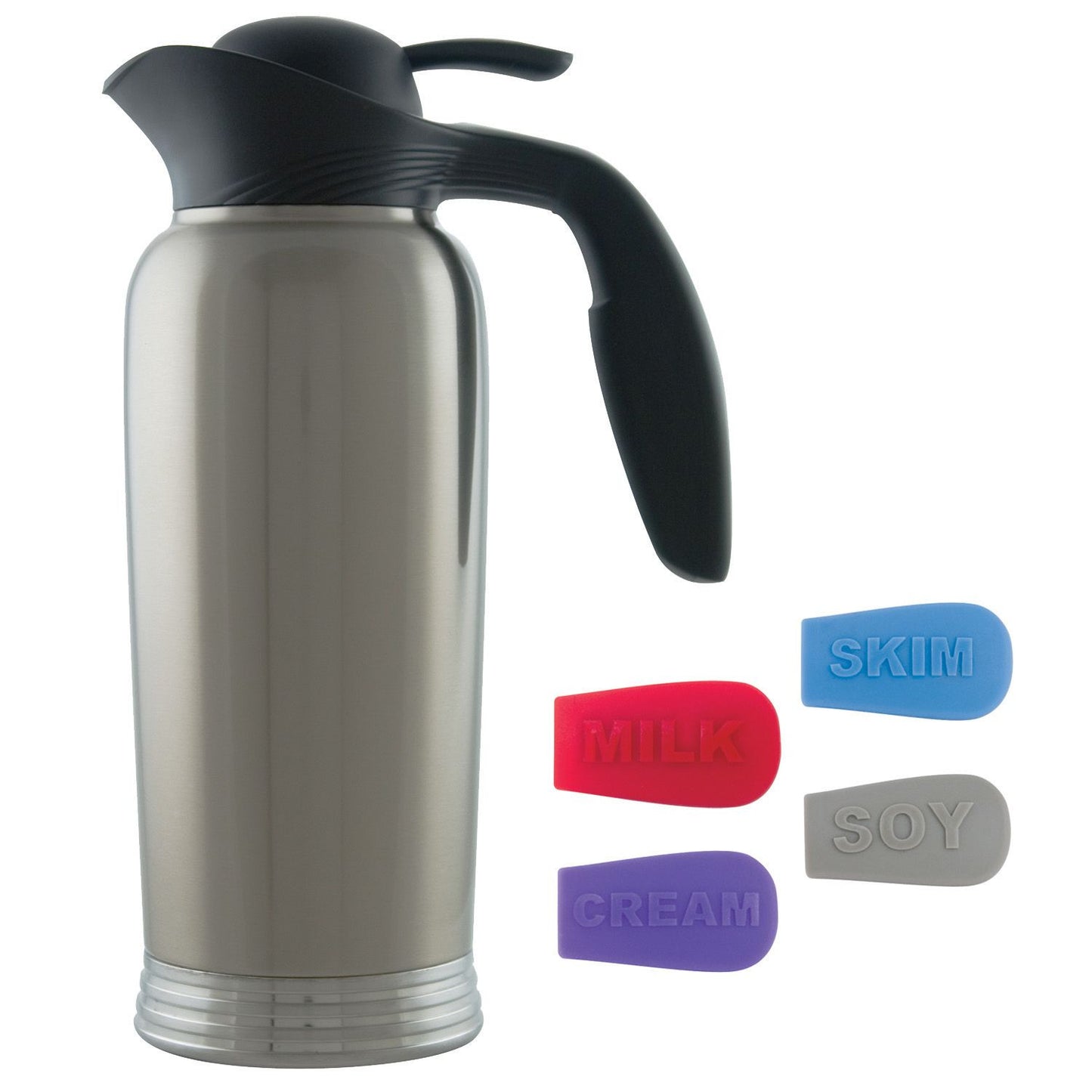Stanley Commercial ErgoServ Creamer, Brushed Stainless/Black (1L)