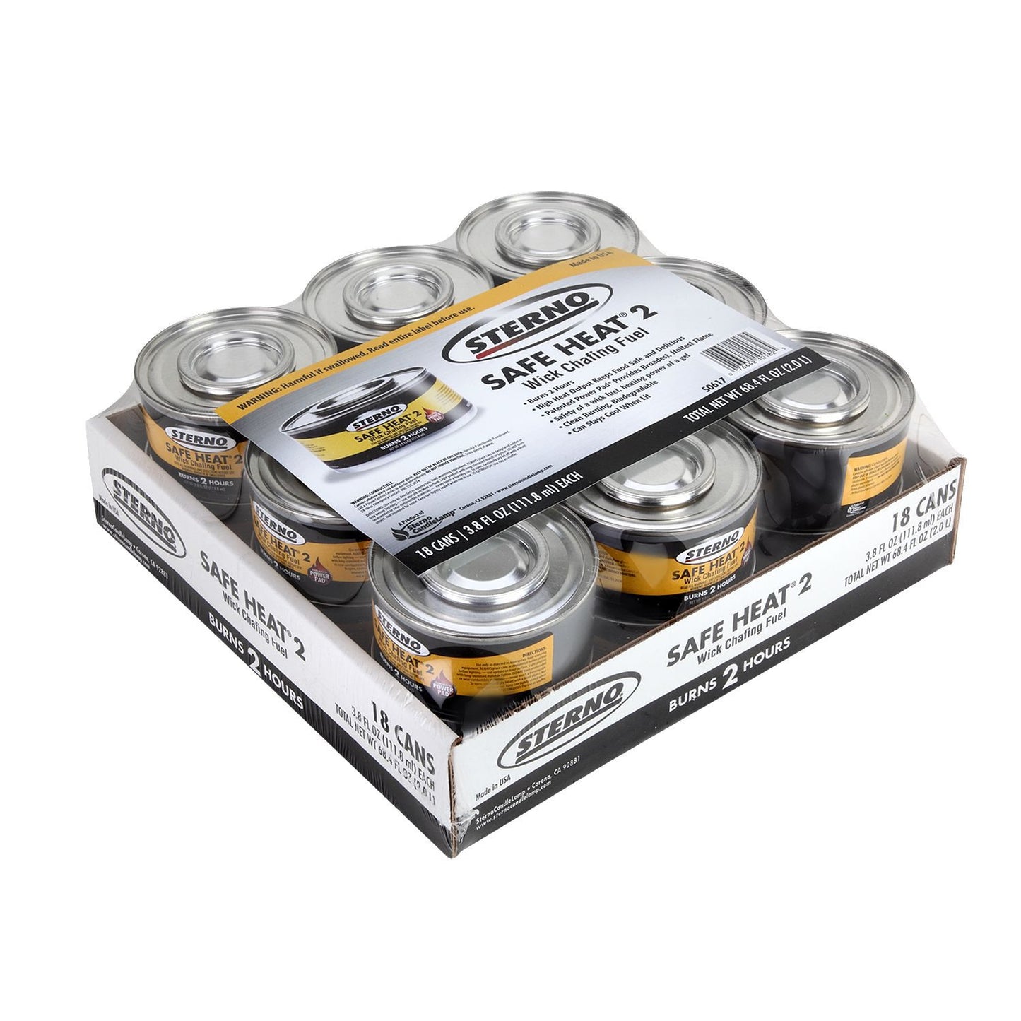 Sterno 2 Hour Safe Heat W/PowerPad (18ct.)