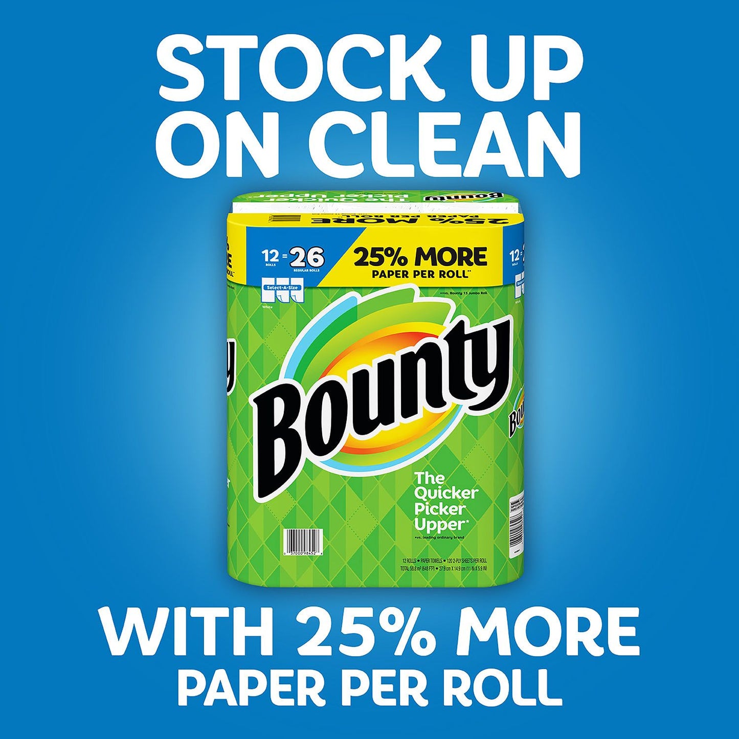 Bounty Select-A-Size Paper Towels, White (12 rolls)