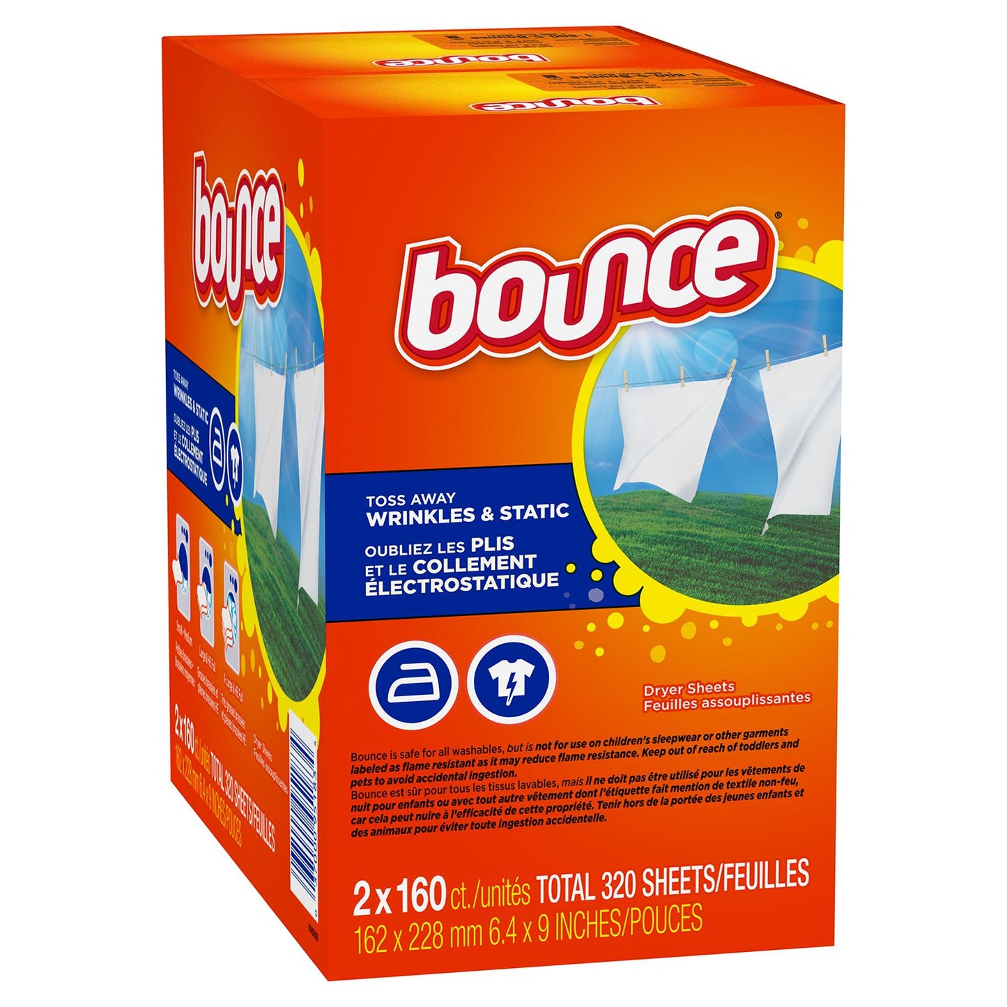 Bounce Fabric Softener Dryer Sheet Outdoor Fresh (2 x 160 ct.)