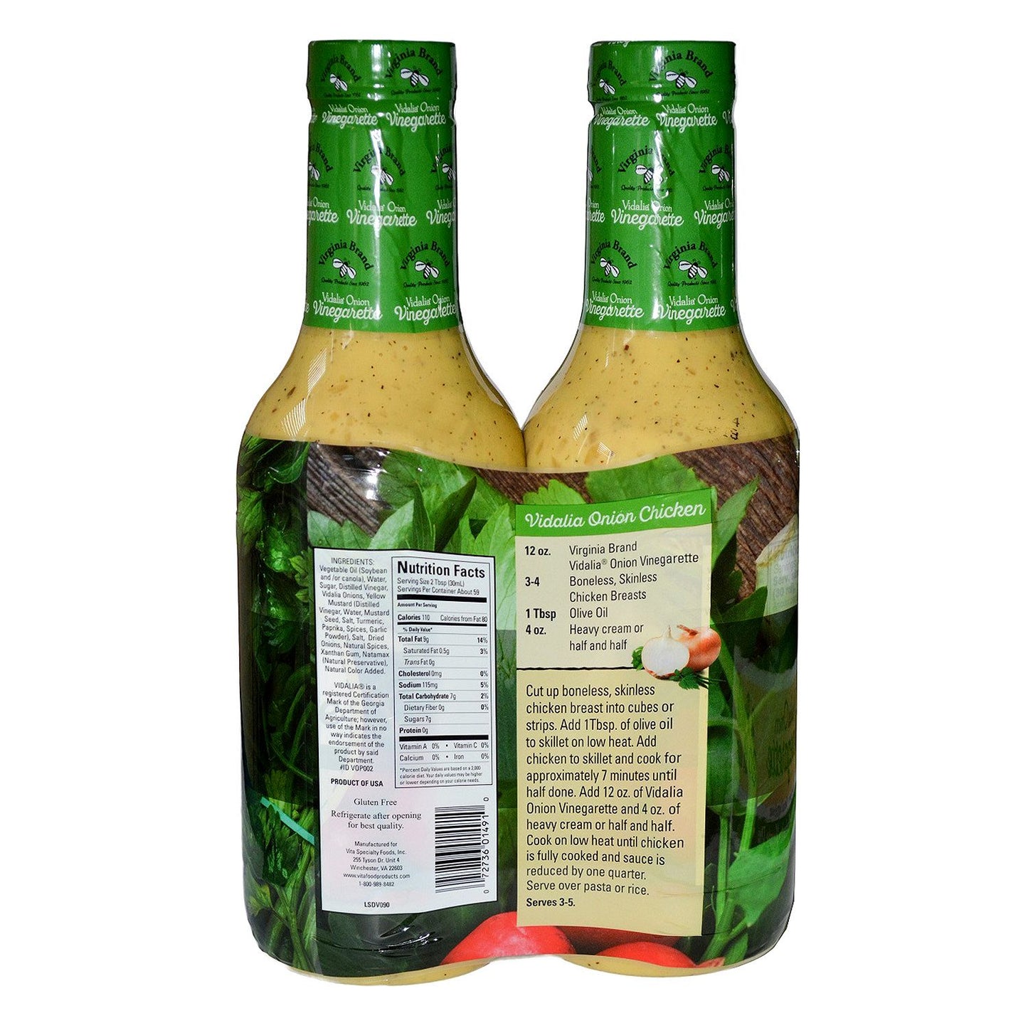 Virginia Brand Vidalia Onion Vinaigrette (30 oz. ea., 2 pk.)