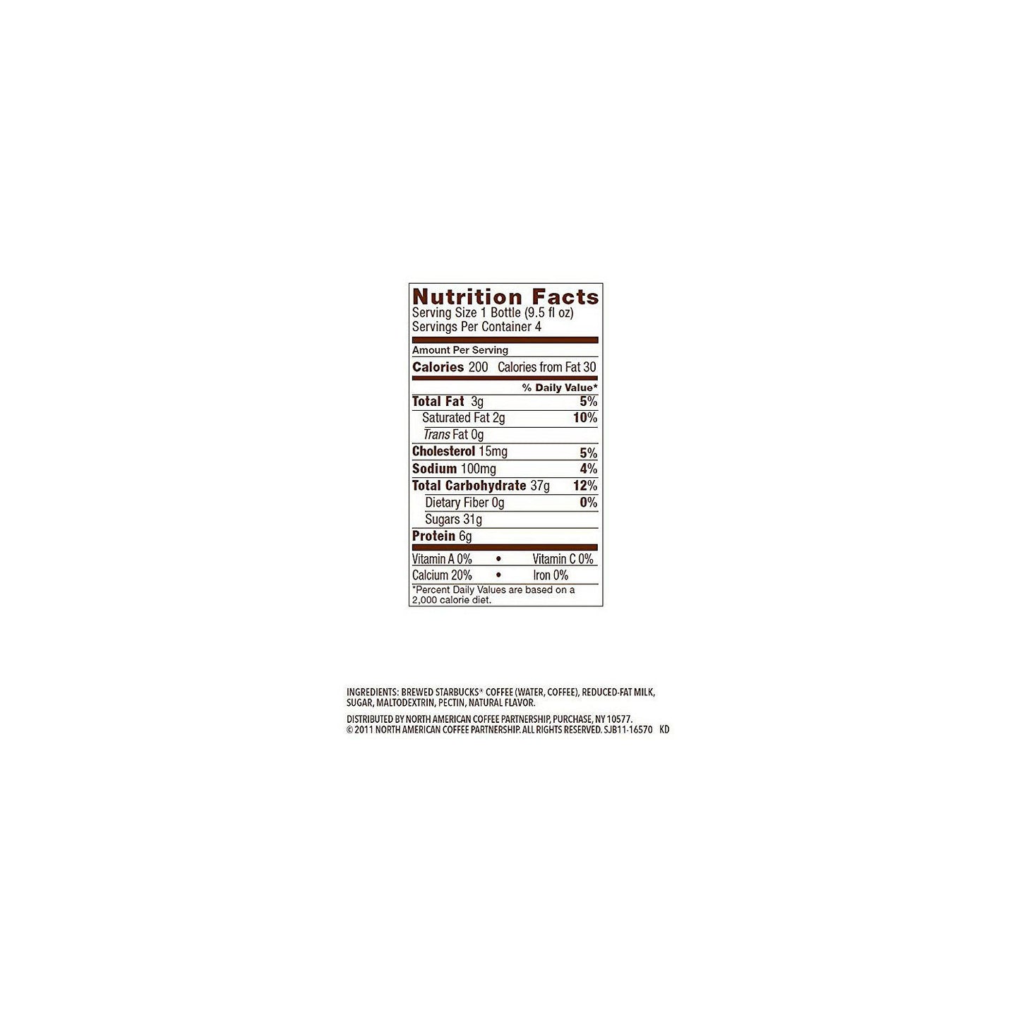 Starbucks Frappuccino Coffee Drink, Vanilla (9.5 oz. bottles, 15 pk.)