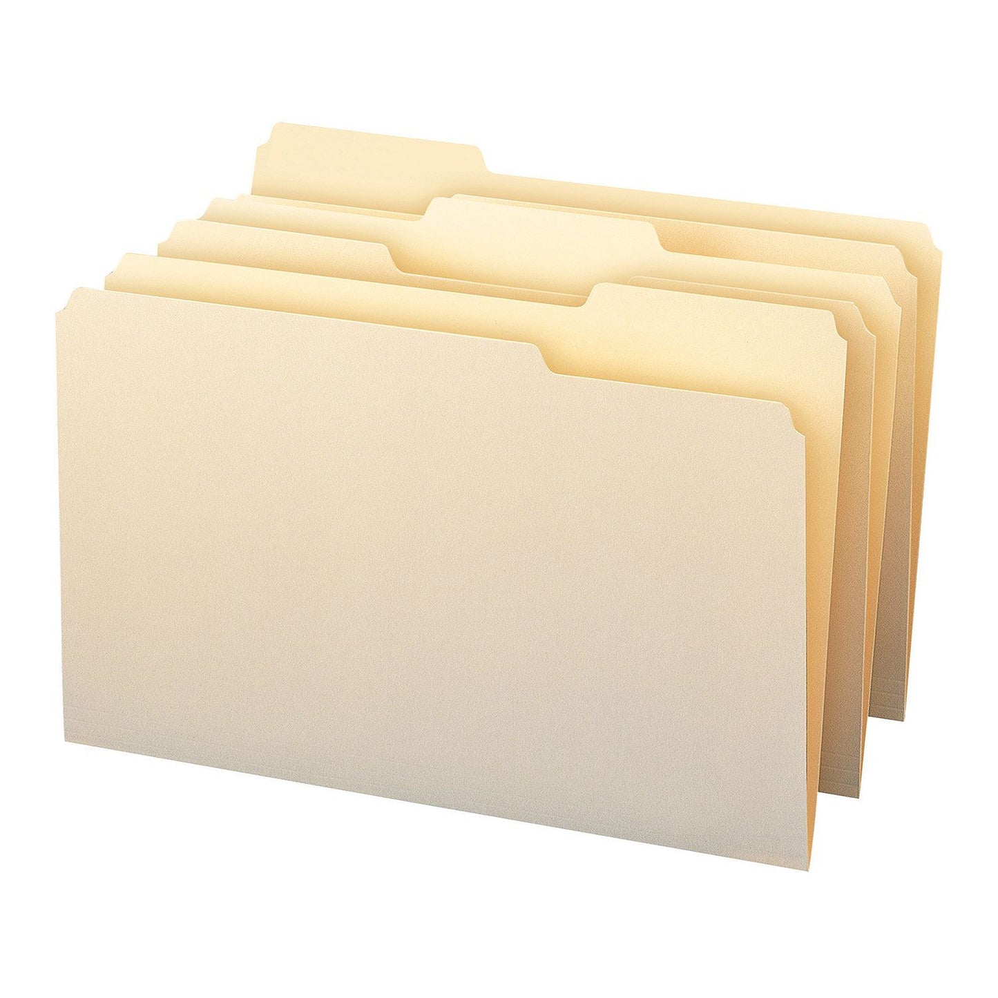 Smead 1/3 Cut Assorted Positions File Folders, Legal, Manila, 150ct.