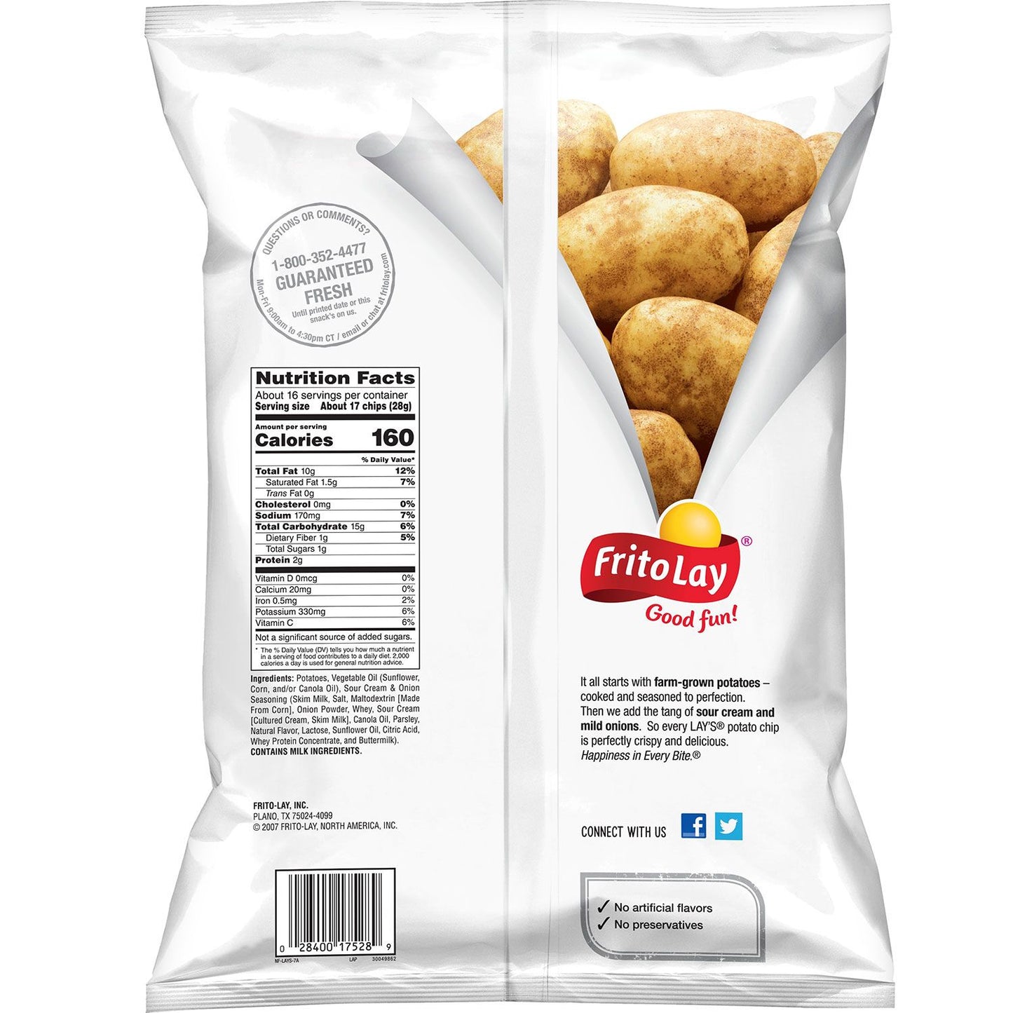 Lay's Sour Cream and Onion Potato Chips (15.63 oz.)