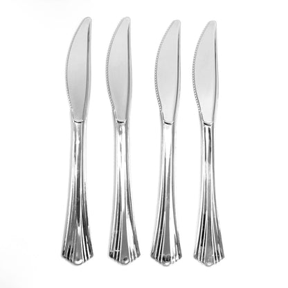 Reflections Plastic Knives, Heavyweight, Silver (600 ct.)
