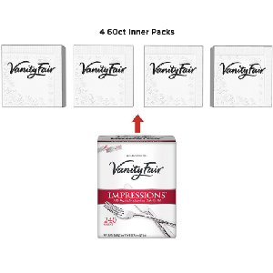 Vanity Fair Premium Impressions Napkin, 3-Ply (240 Napkins)