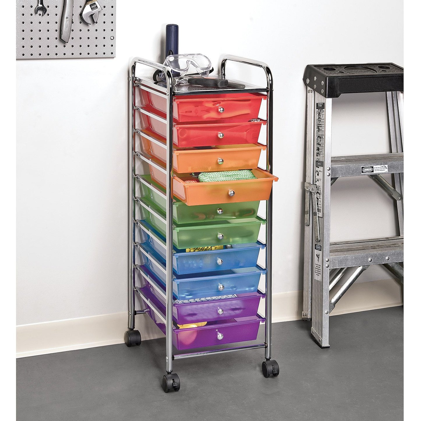 Seville Classics 10 Drawer Cart