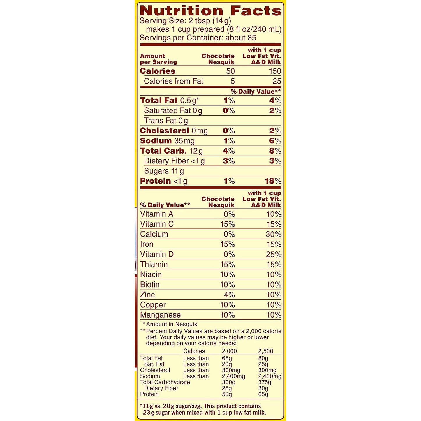 Nestlé Nesquik Chocolate Flavored Powder (2.61 lb.)