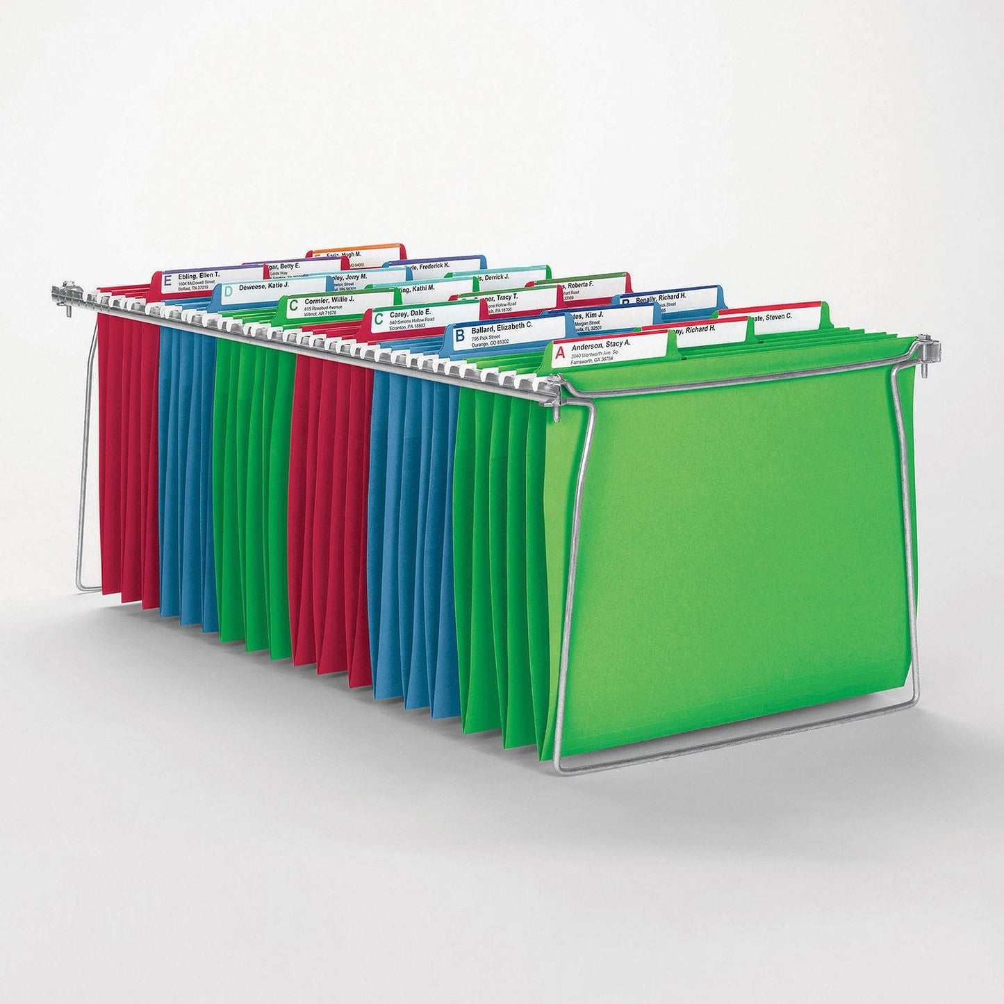 Smead 1/3 Cut Assorted Position FasTab® Hanging File Folder, Letter, Assorted Colors, 30ct.