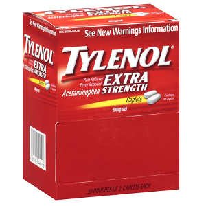 Tylenol® Extra Strength Caplets, 100ct. (2-50ct. packs)