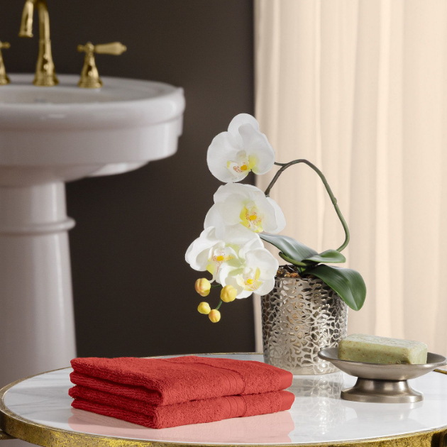 Hotel Luxury Reserve Collection 100% Cotton Luxury Washcloth 13" x 13", 2 pack (Assorted Colors)