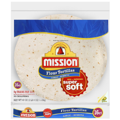 Mission Flour Tortillas Large Burrito (2/20 ct.)